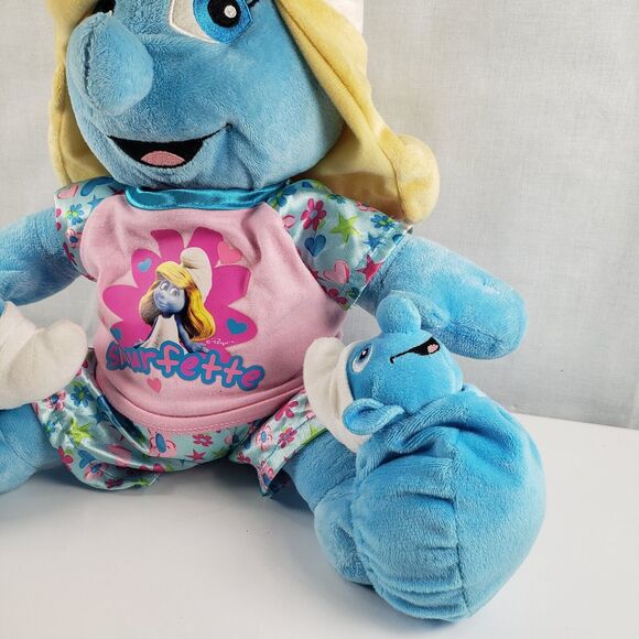 Build-A-Bear BAB Smurfette BAB Smurfette Plush With Pajamas & Smurf Slippers - Picture 5 of 16